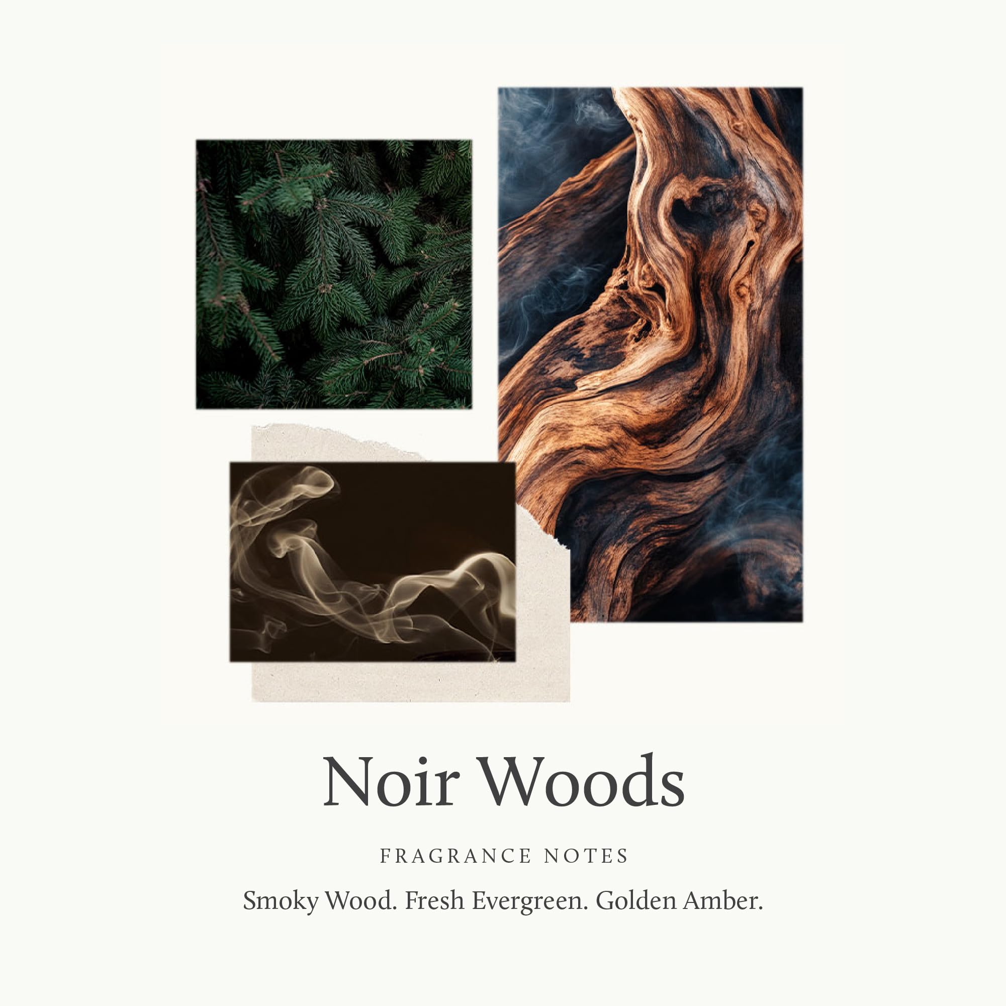 Thymes Noir Woods lit candle flame close-up creating warm ambience and glow