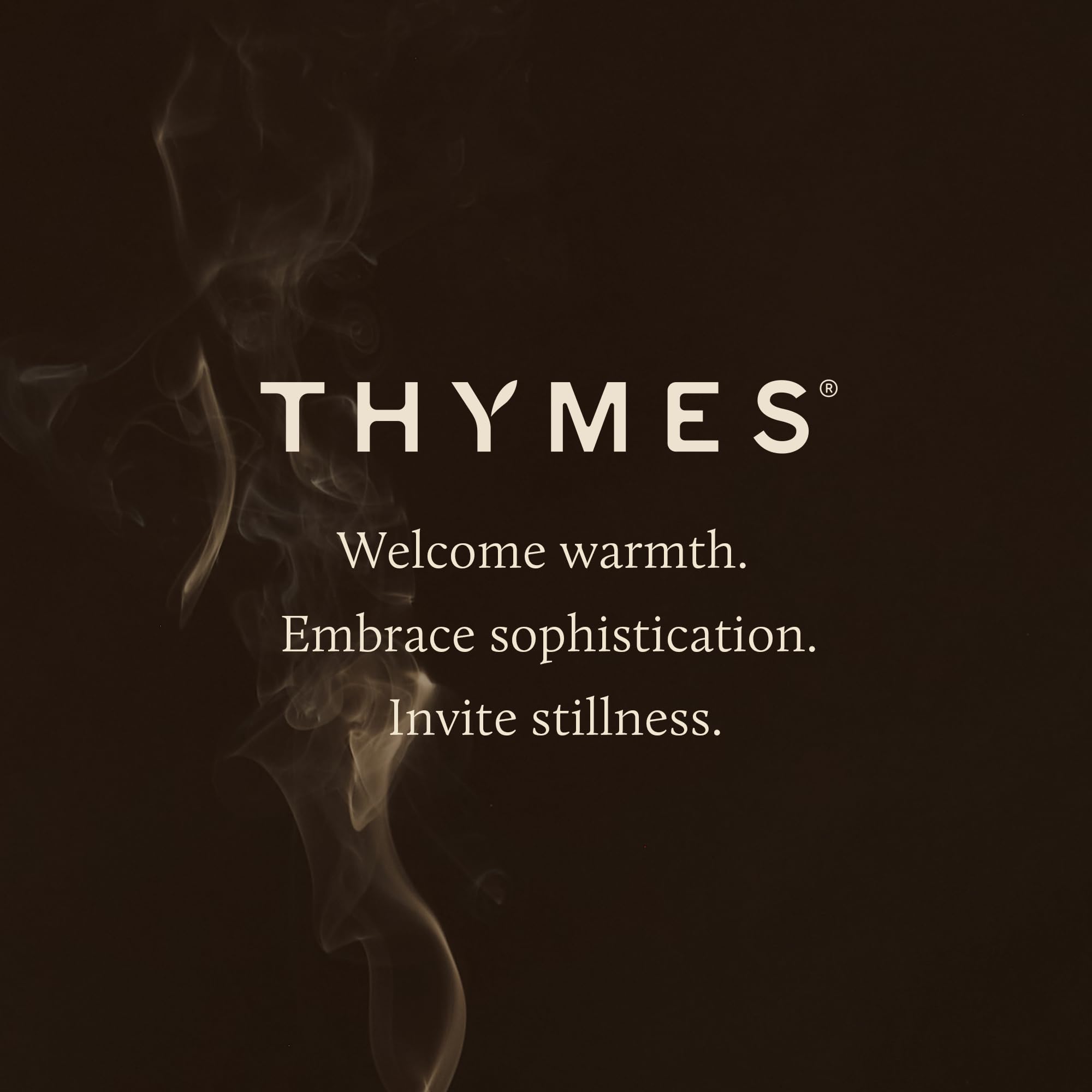 Thymes Noir Woods in a living room setting adding cozy fragrance and style