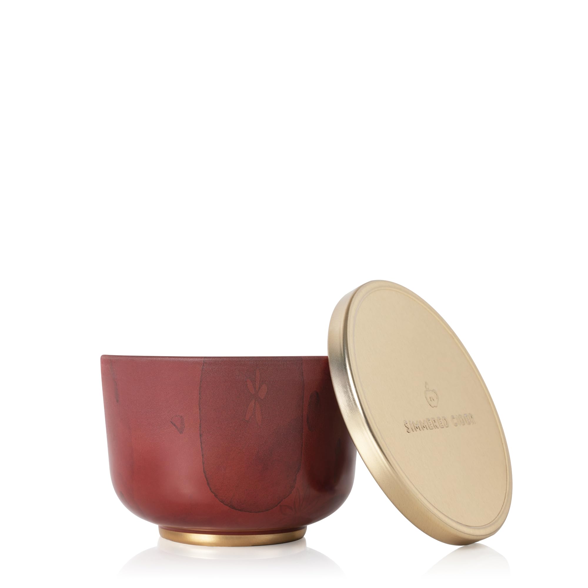 Thymes simmered cider tin front view showing elegant packaging and inviting fragrance