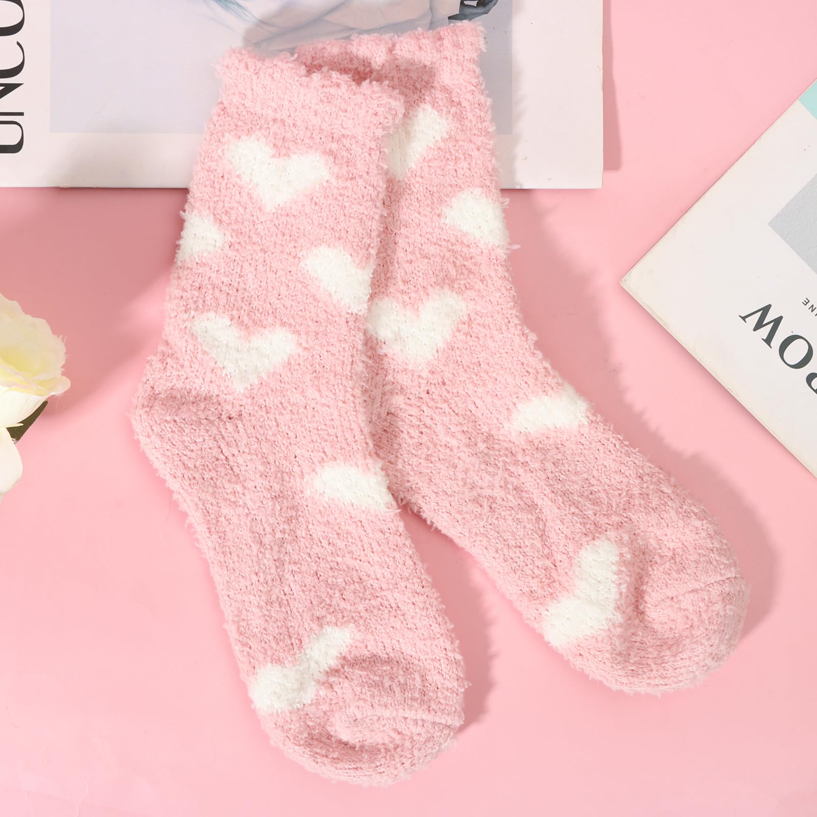 TIAN DIAN cozy socks next to greeting card showing scale and complete gift presentation benefit