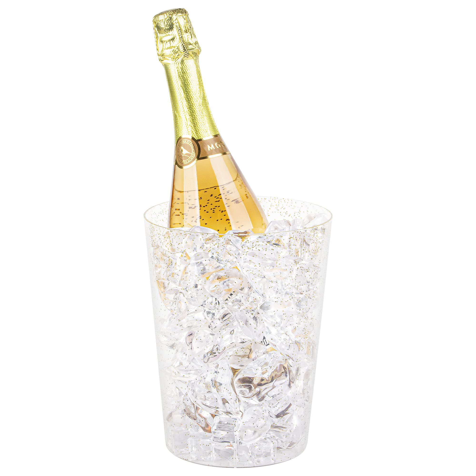 Tiawudi bucket chilling champagne bottle showing clear display benefit