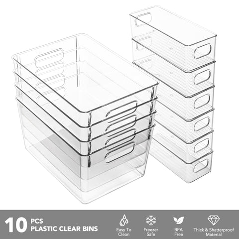 Tiawudi small bins stacked to save vertical space and maximize organization