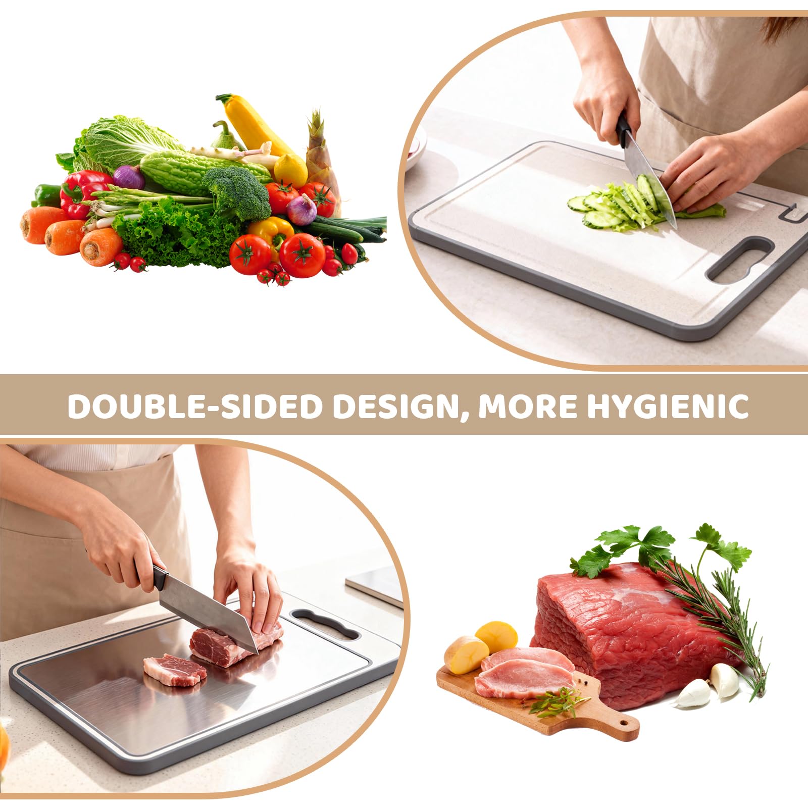 Tibo built-in sharpener close-up for quick knife touch-ups at the board edge