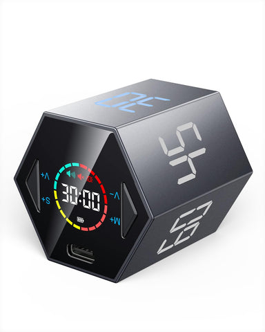 Ticktime T6 front view showing cube shape and clear LED display for easy timing
