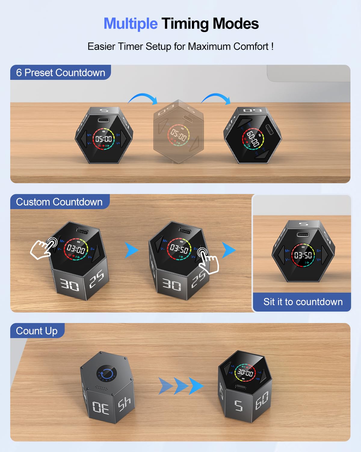 Ticktime T6 held in hand to show scale and portability for travel or pockets