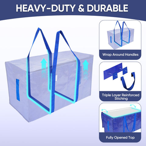 TICONN bag fully open top displaying large mouth for quick loading and unloading convenience