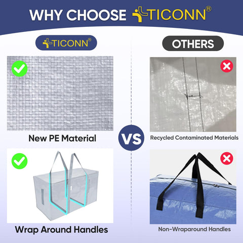 TICONN side profile folded flat for compact off-season storage