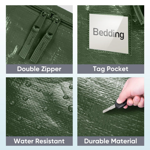 TICONN water-resistant material detail showing moisture protection benefit