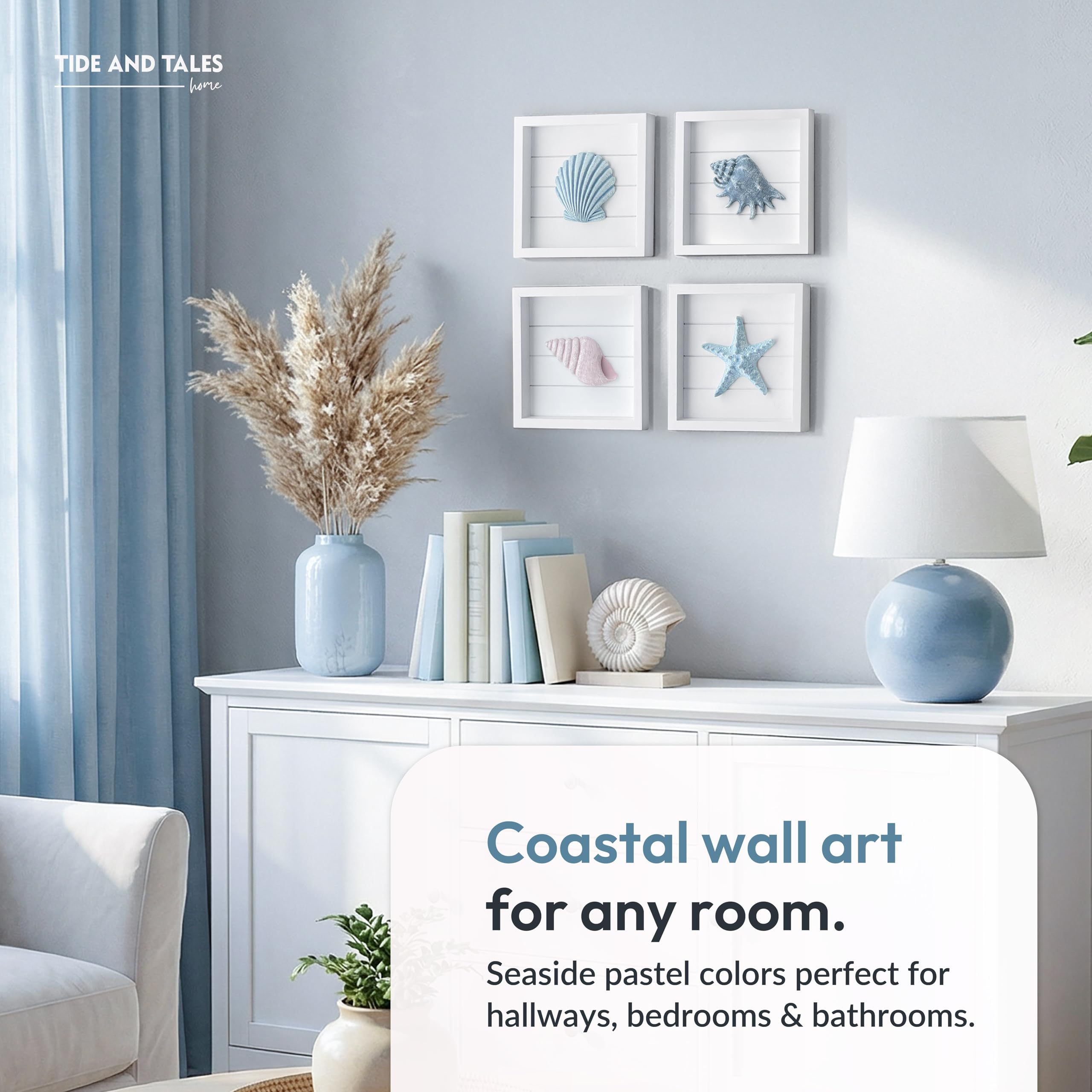 Tide and Tales styled in a bathroom to show humid-friendly coastal decor enhancement