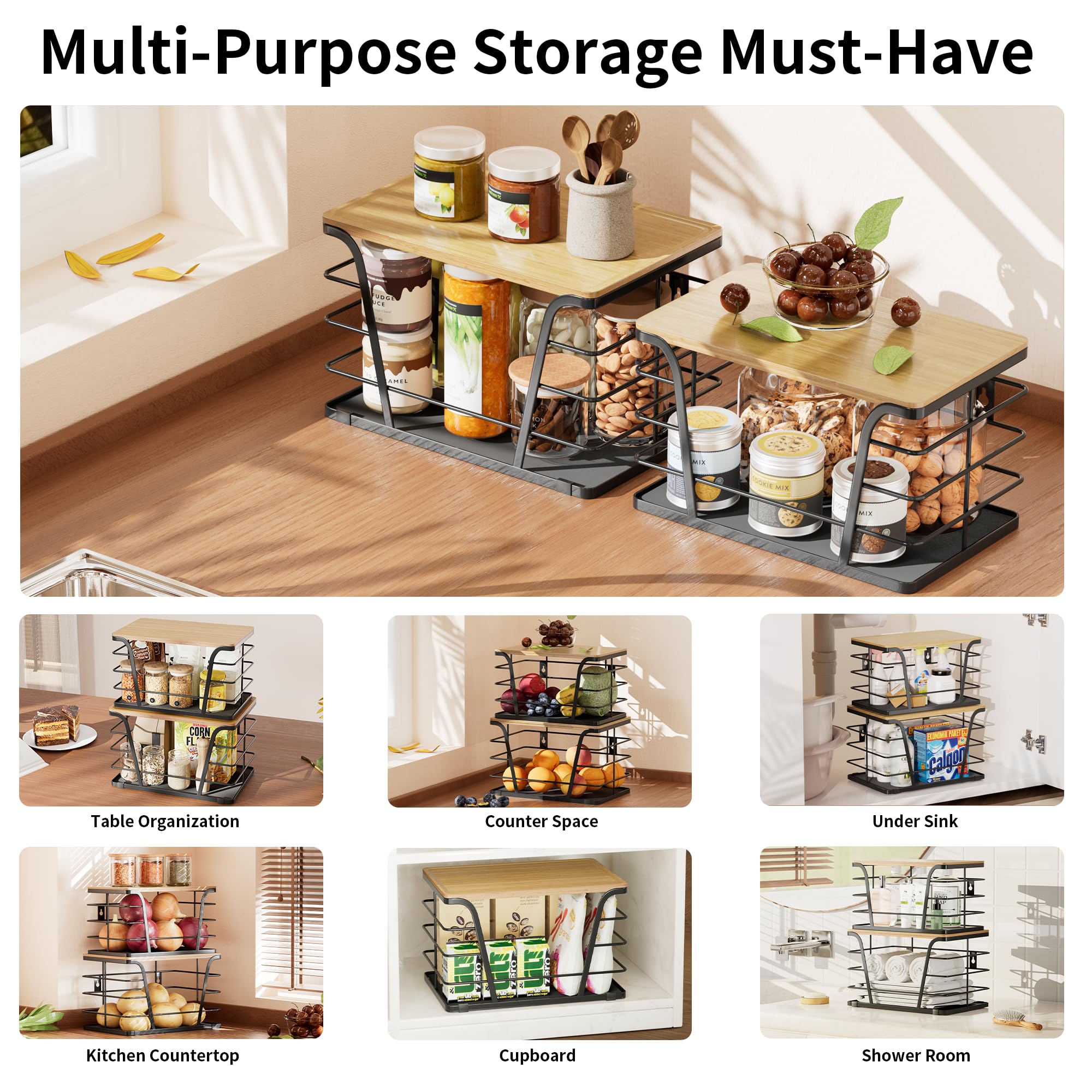 TIDIIABODE on kitchen counter with produce showcasing stylish storage and easy access benefit