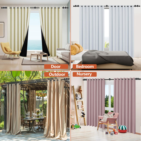 Tidisort fully assembled adjustable rod across wide window, providing sturdy curtain support