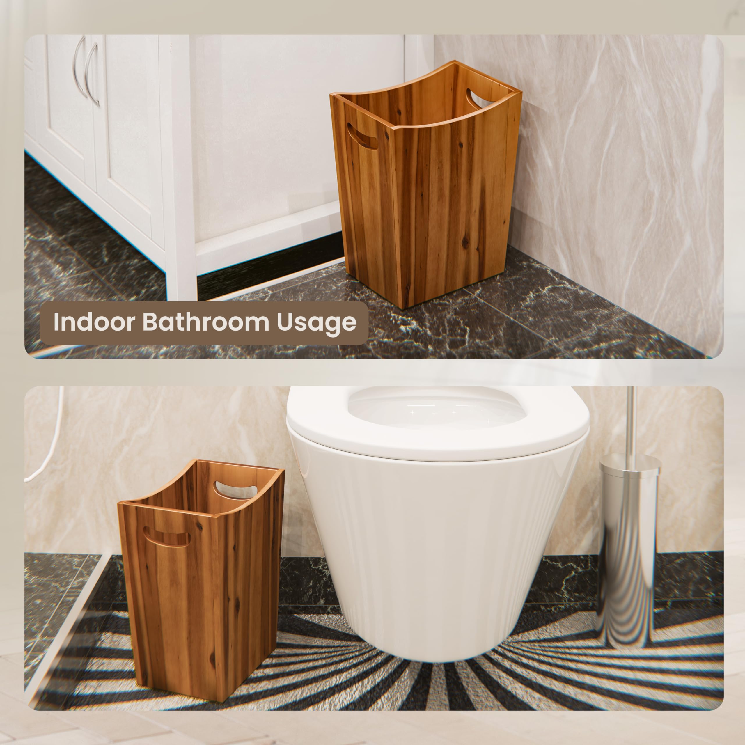 Tidita basket placed in bathroom offering stylish storage and tidy look