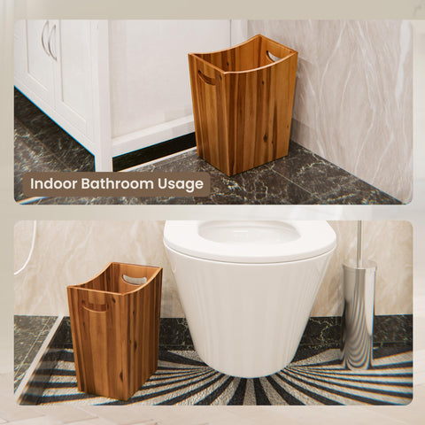 Tidita basket placed in bathroom offering stylish storage and tidy look