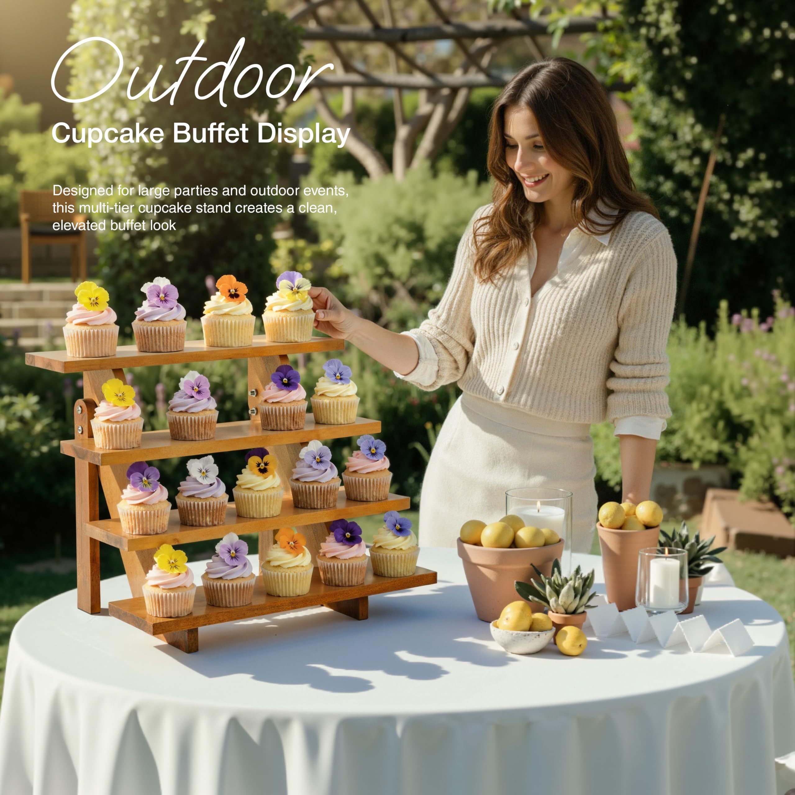 Tidita lifestyle table setting with desserts showing event-ready styling benefit