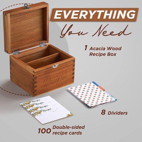 Tidita open box with recipe cards showing organized capacity and readability