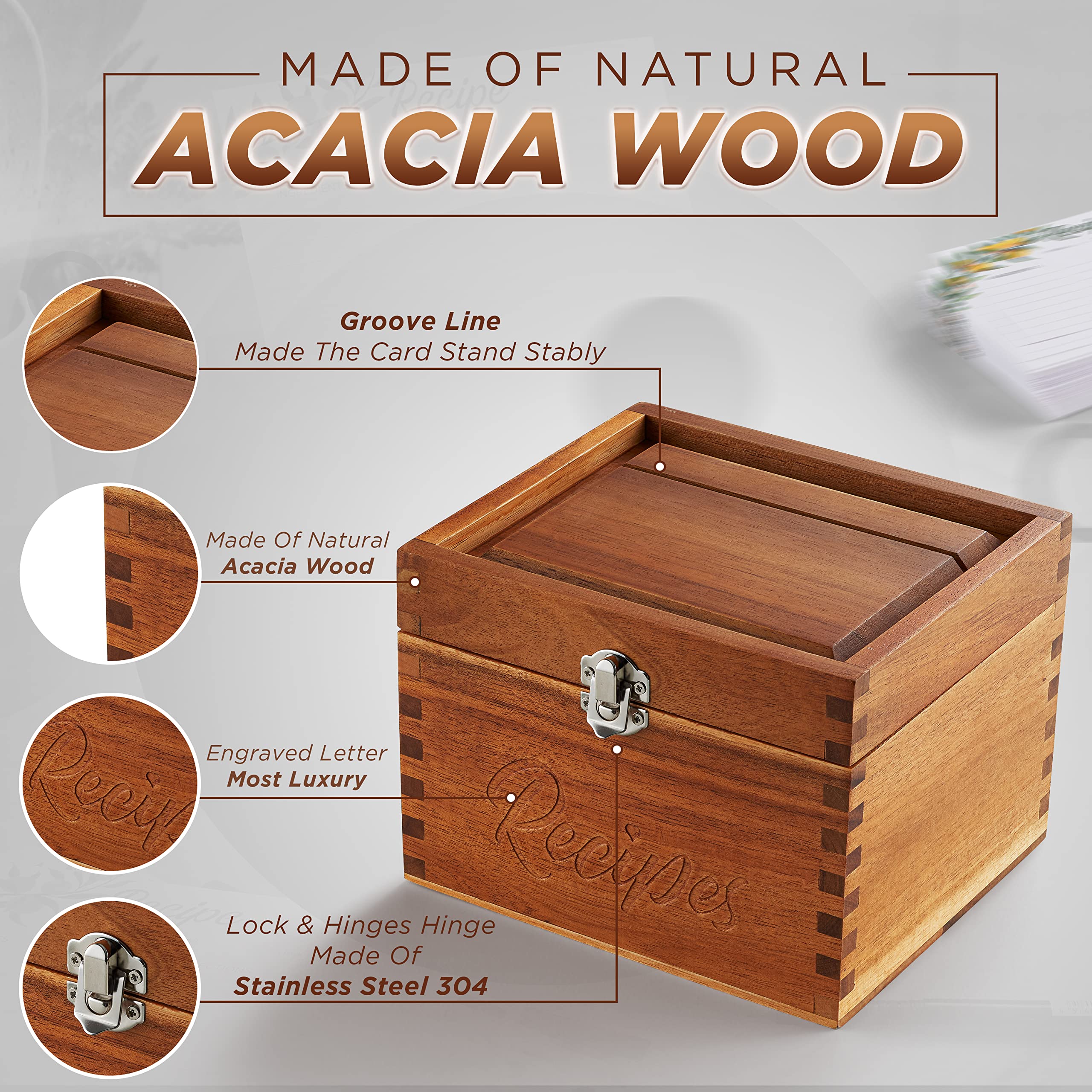 Tidita wood grain close-up highlighting natural acacia texture and durability