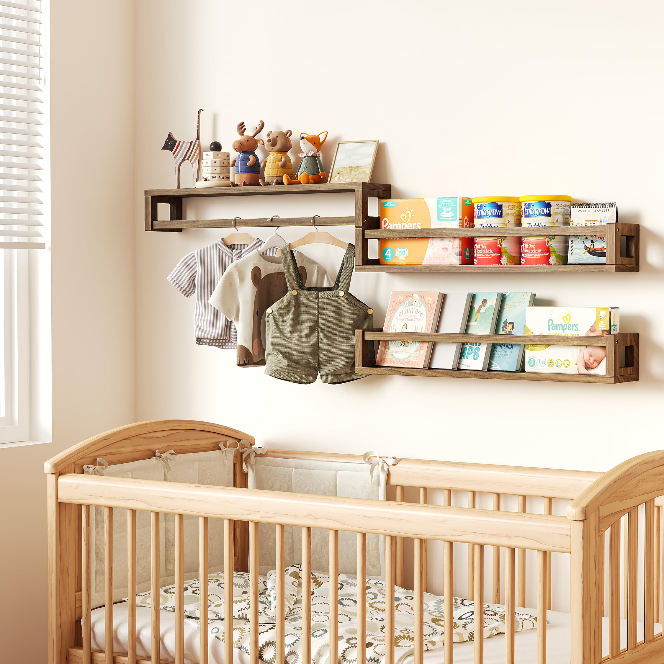 TidyCorner shelf beside ruler showing length and scale for planning benefit