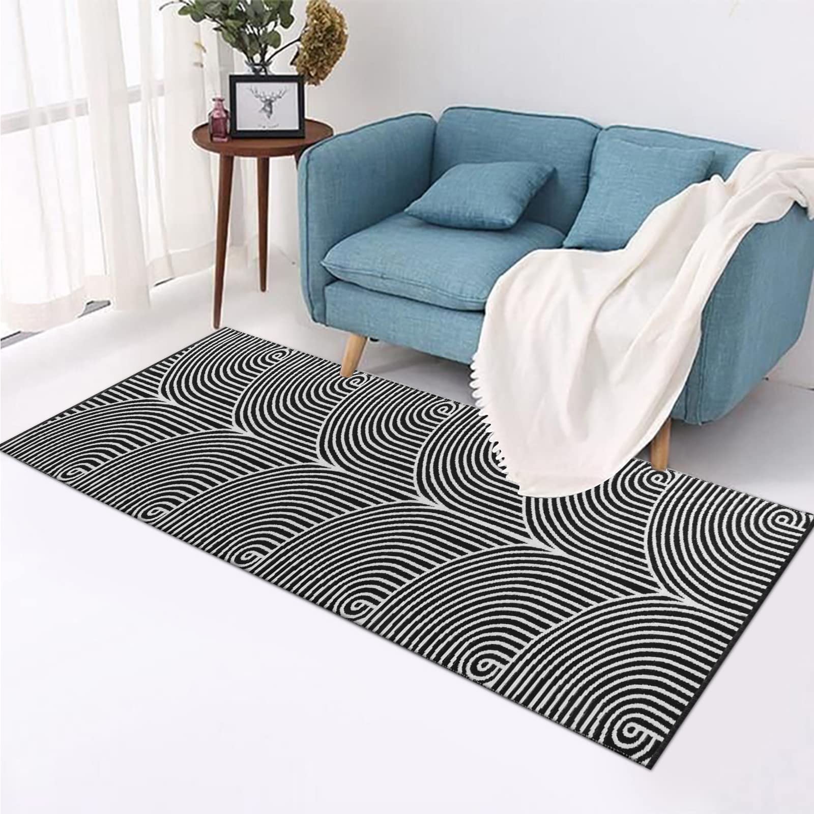 Tiffasea runner in kitchen aisle showing slip-free visual comfort benefit