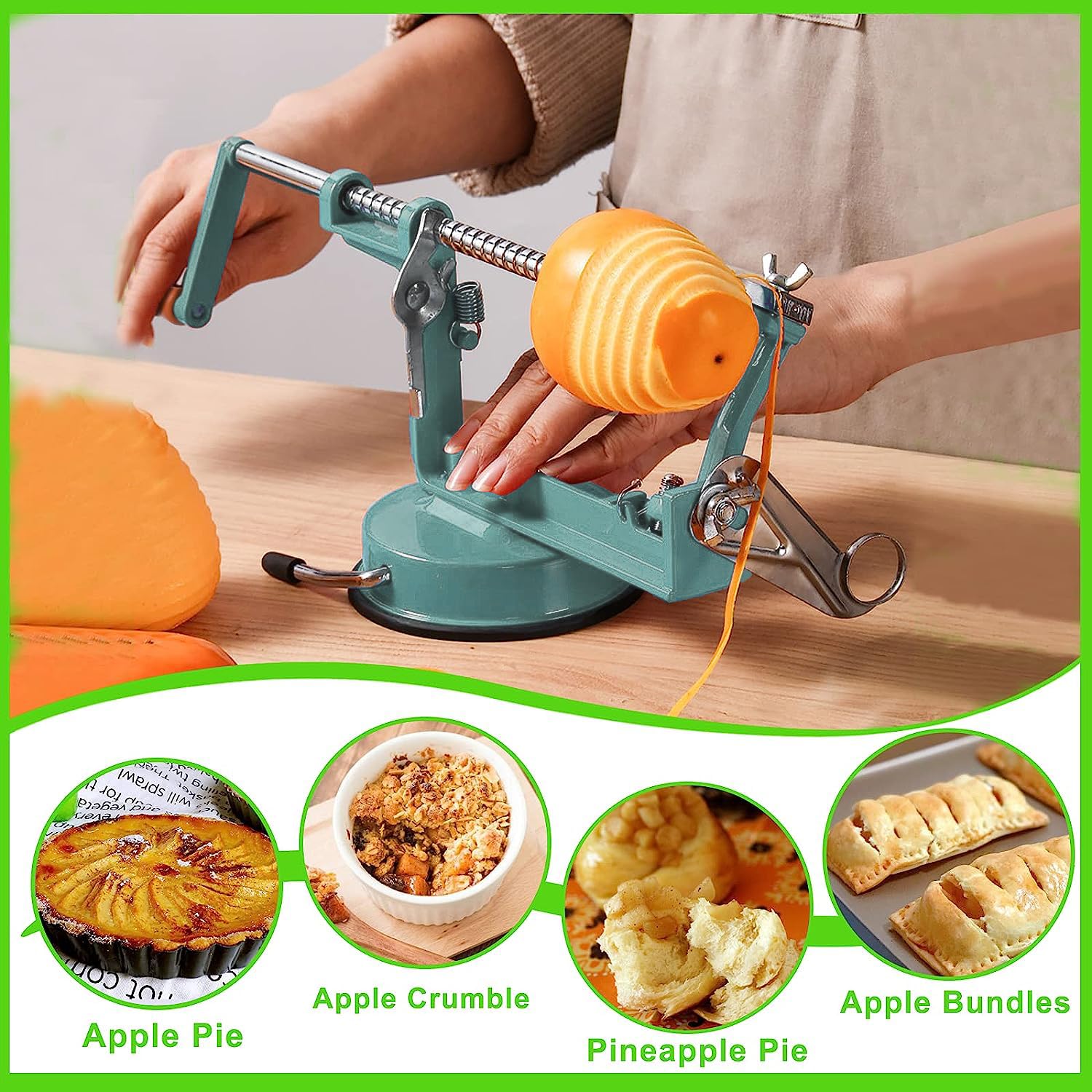 tigwin size comparison with an apple showing compact footprint and space-saving design