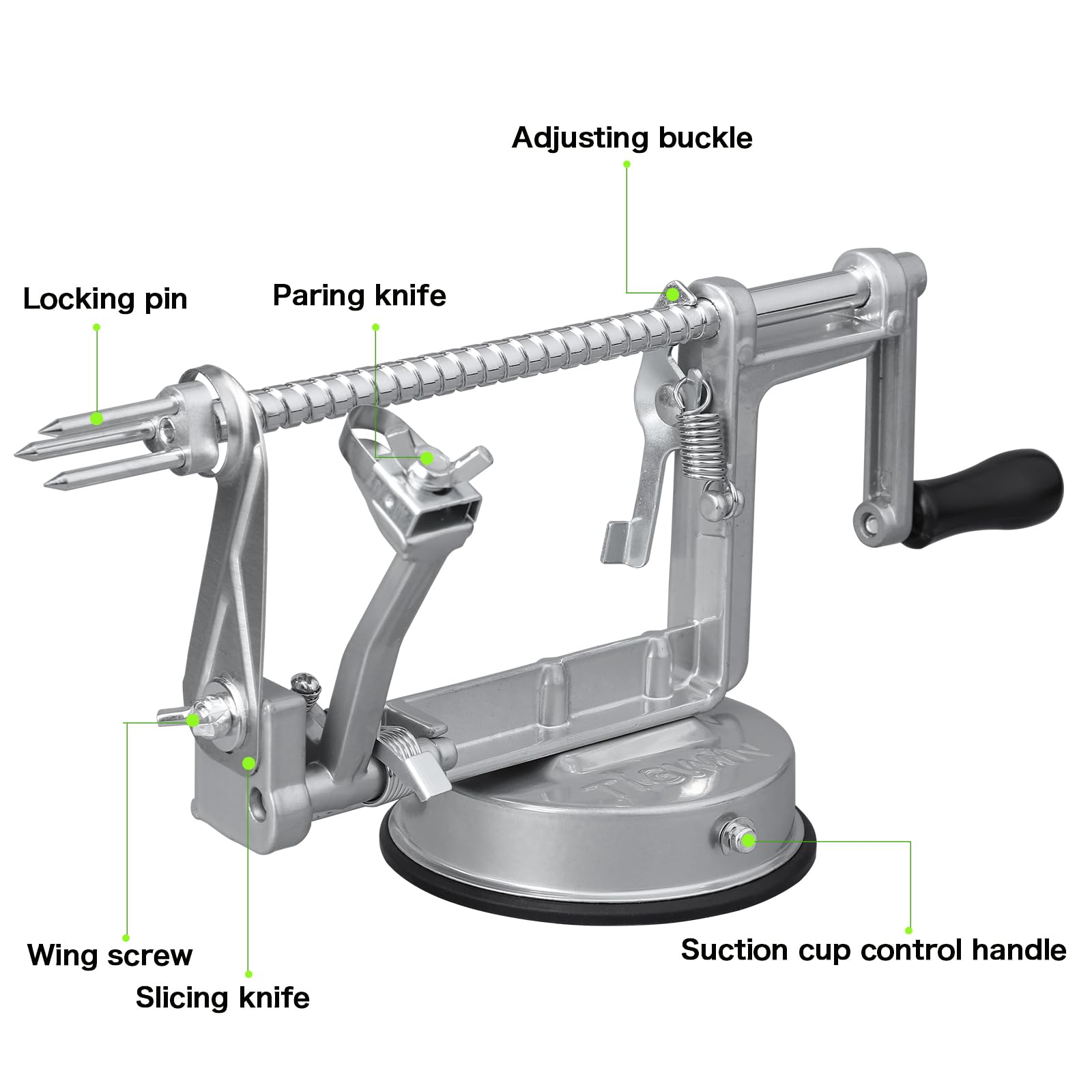 tigwin suction base attached to countertop ensuring firm grip and safety