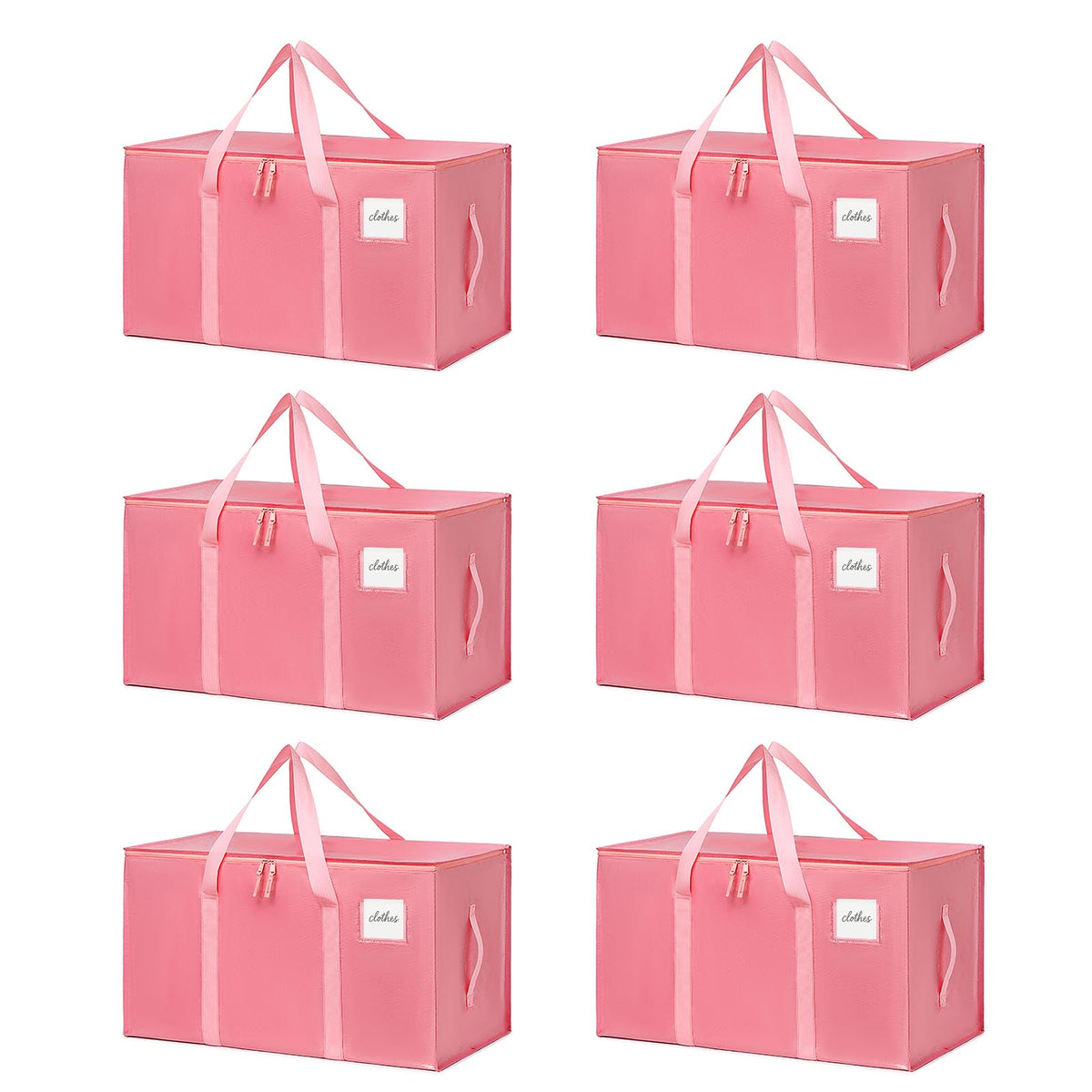 TIIOCTI front view of bubblegum pink moving bag shows large capacity and visibility