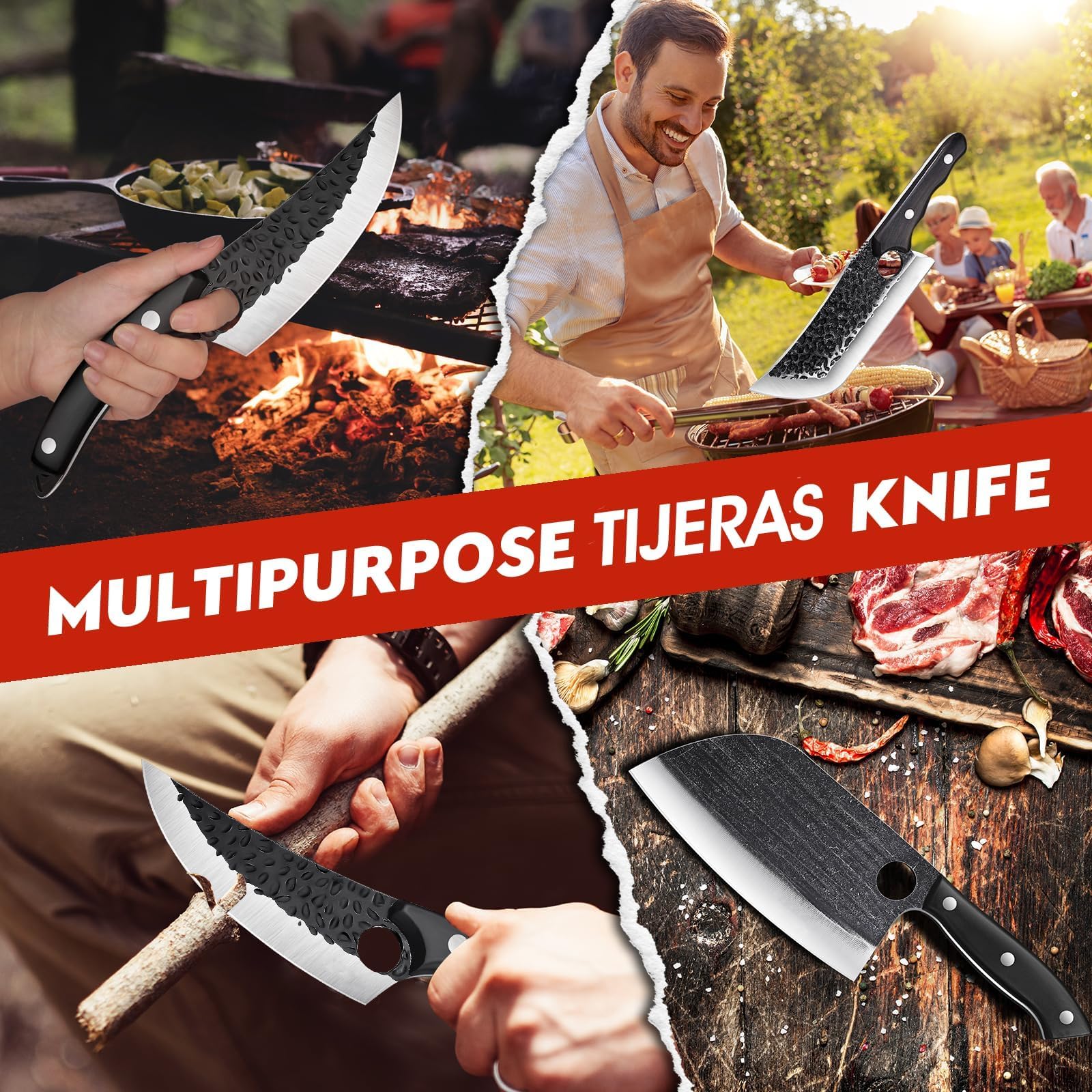 TIJERAS curved boning knife detail for precise trimming benefit