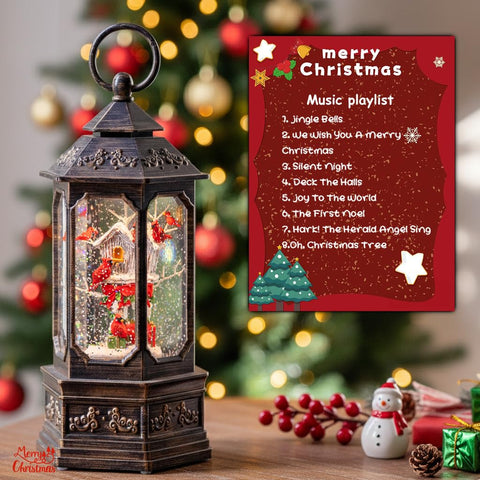 TIJNN ambient mantel display with lantern for instant festive room atmosphere