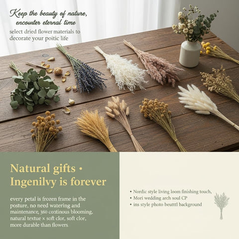 Tikaray eucalyptus and lavender stems detail adding shape and subtle scent hints