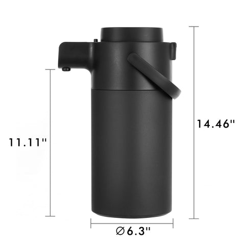 Tiken airpot wide mouth top view highlighting easy filling and simple cleaning advantage