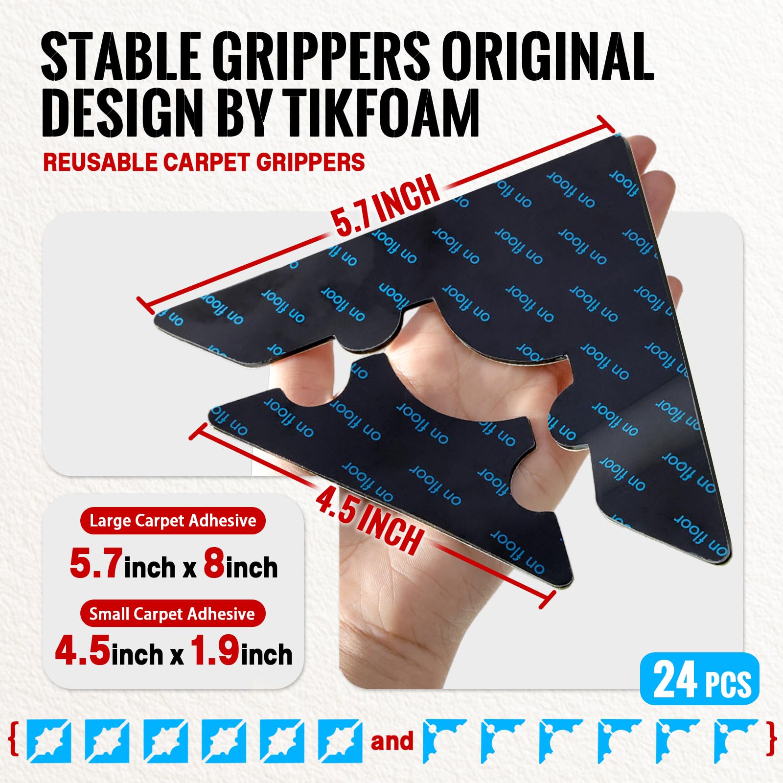 Tikfoam large gripper close-up showing textured dual-sided grip