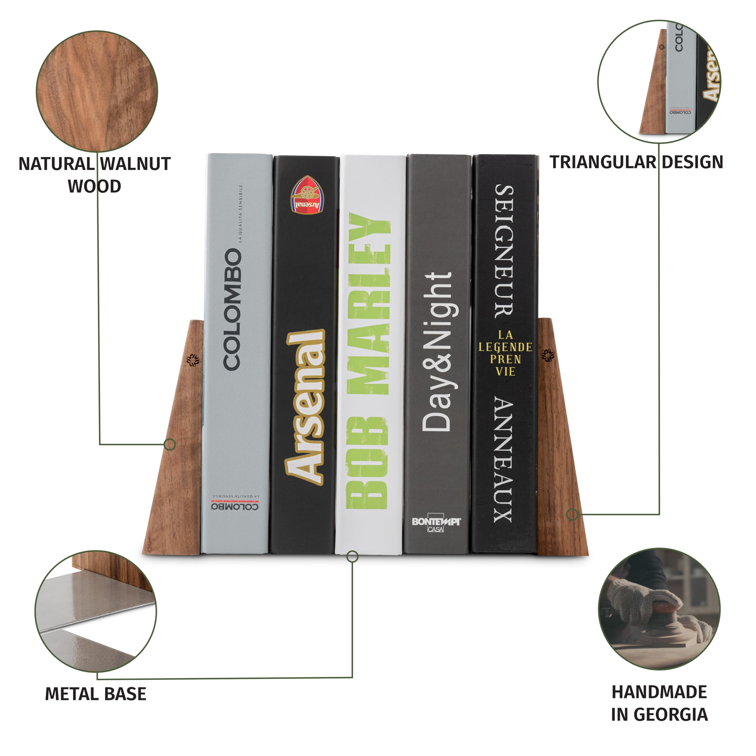 TILISMA bookends supporting heavy books for reliable organization