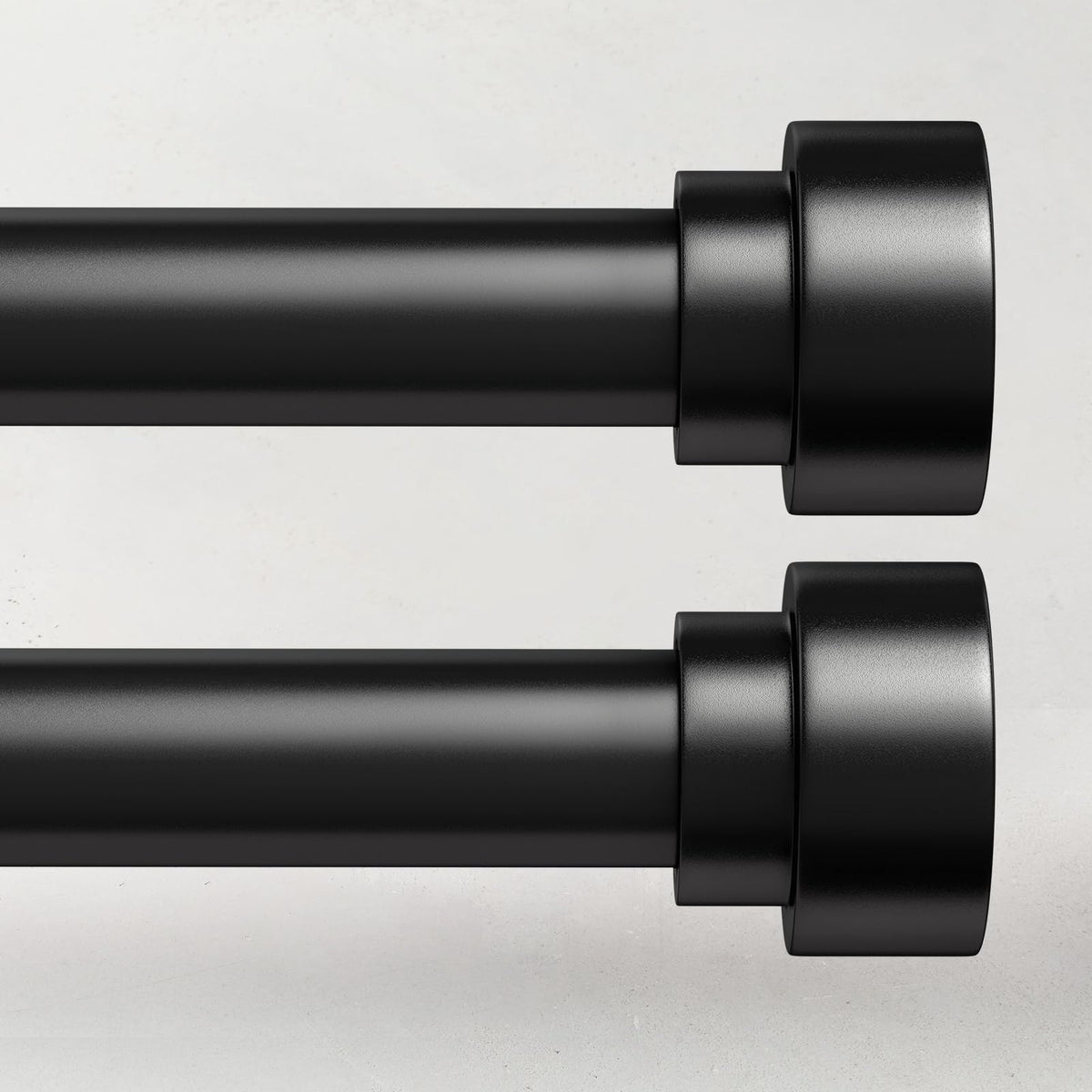 Time Forest front view installed curtain rod shows clean modern look and sturdy support
