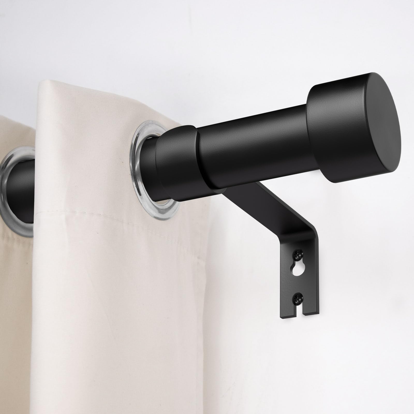 Time Forest mounted rod over living room window illustrating modern style and support
