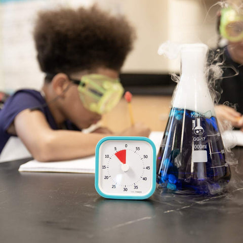 TIME TIMER MOD in classroom showing teacher use and improved transitions benefit