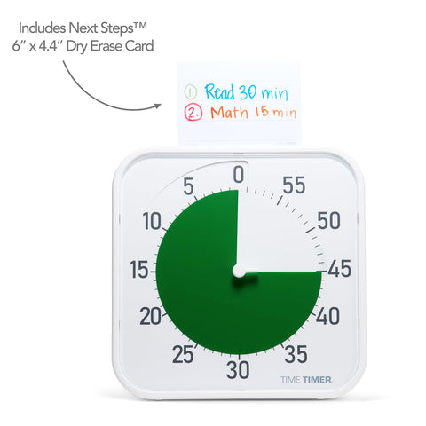 Time Timer close-up of green countdown disk emphasizing clear visibility