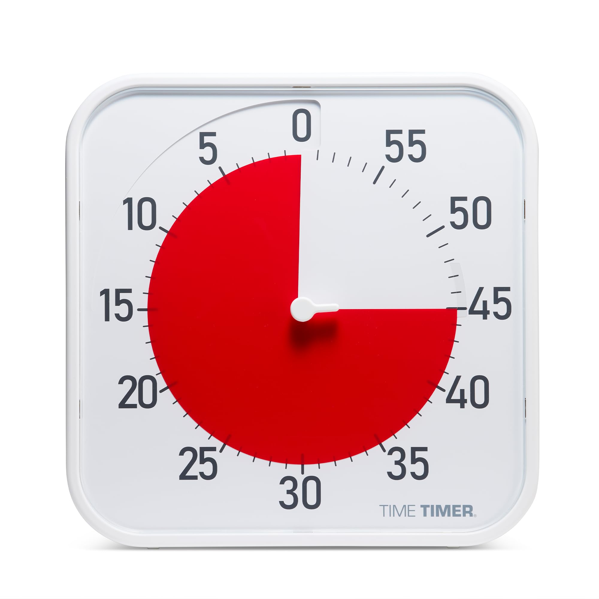 Time Timer front display showing red disk for easy room visibility