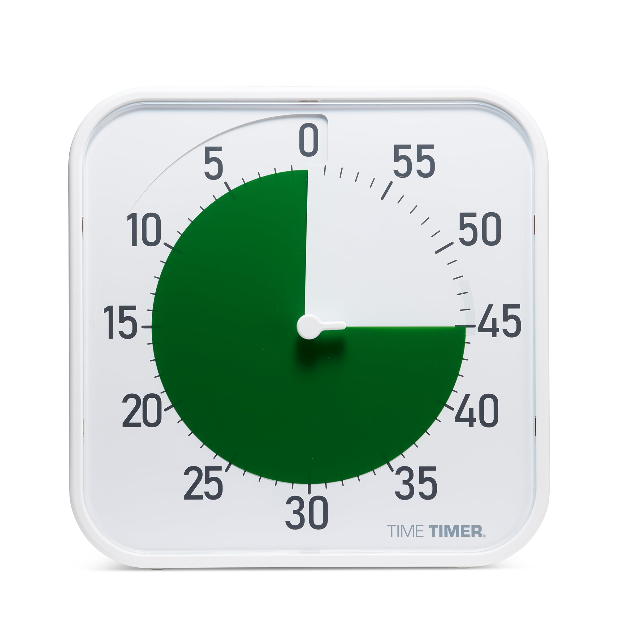 Time Timer front view showing green disk for quick visual timing benefit