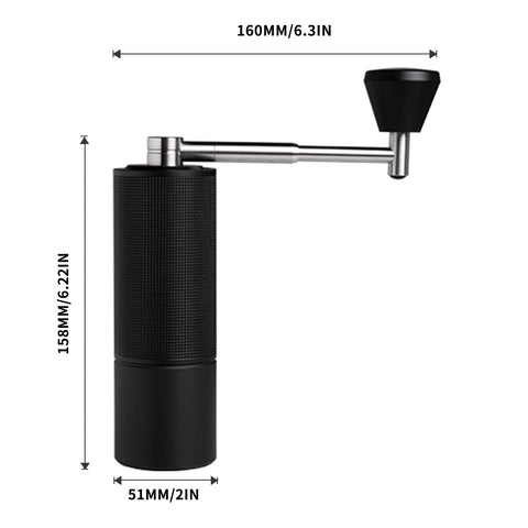 TIMEMORE adjustment nut detail showing 36‑step control for precise grind settings