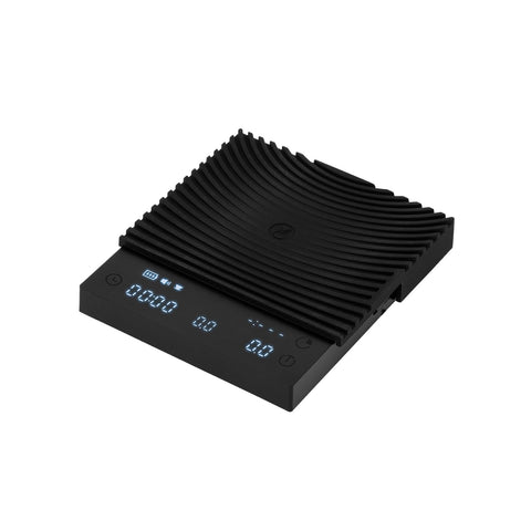 TIMEMORE front view showing slim black scale and benefits of compact precision