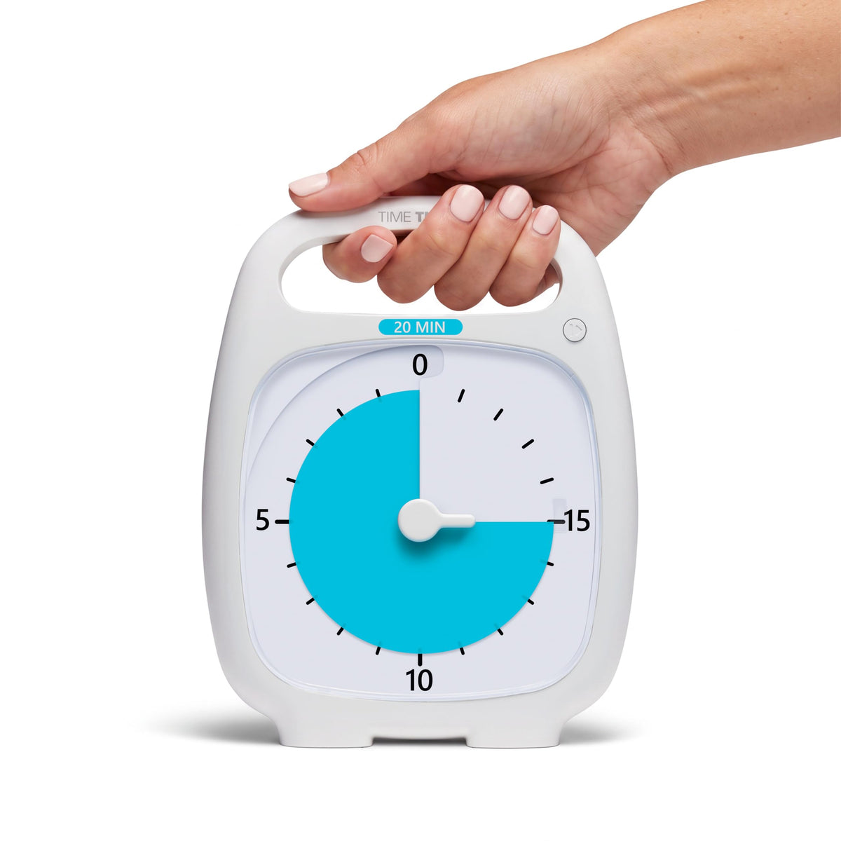 TIME TIMER front view showing clear red disk and easy reading benefit