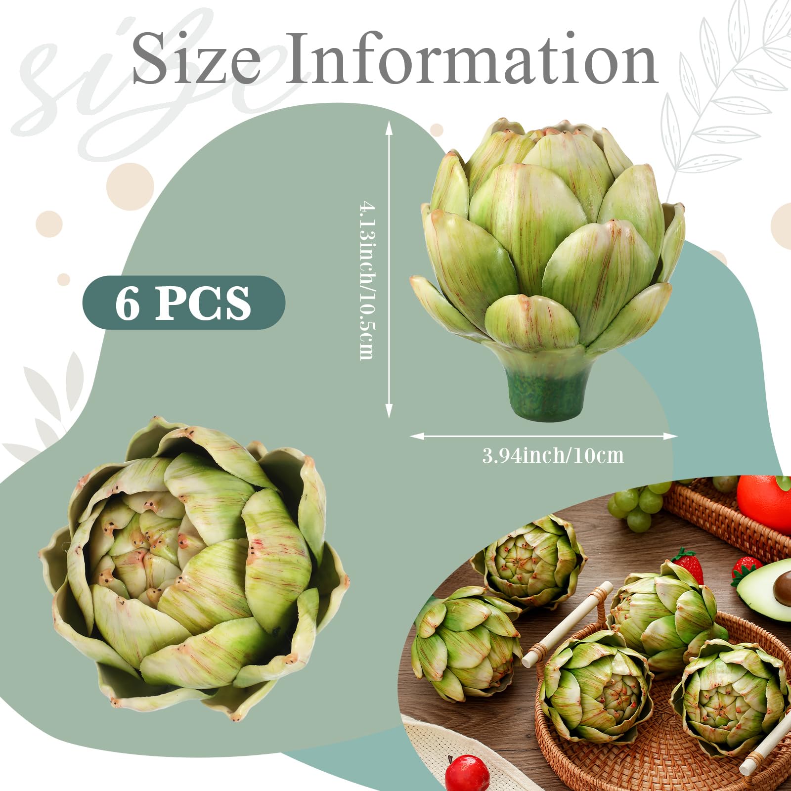 Timgle close-up texture of artichoke leaves highlighting lifelike detail and durability benefit