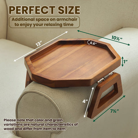 Tinamo close-up of octagon top detail highlighting smooth wood grain and attractive finish