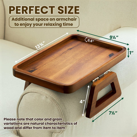 Tinamo close-up of acacia wood grain and polish, highlights premium durability benefit