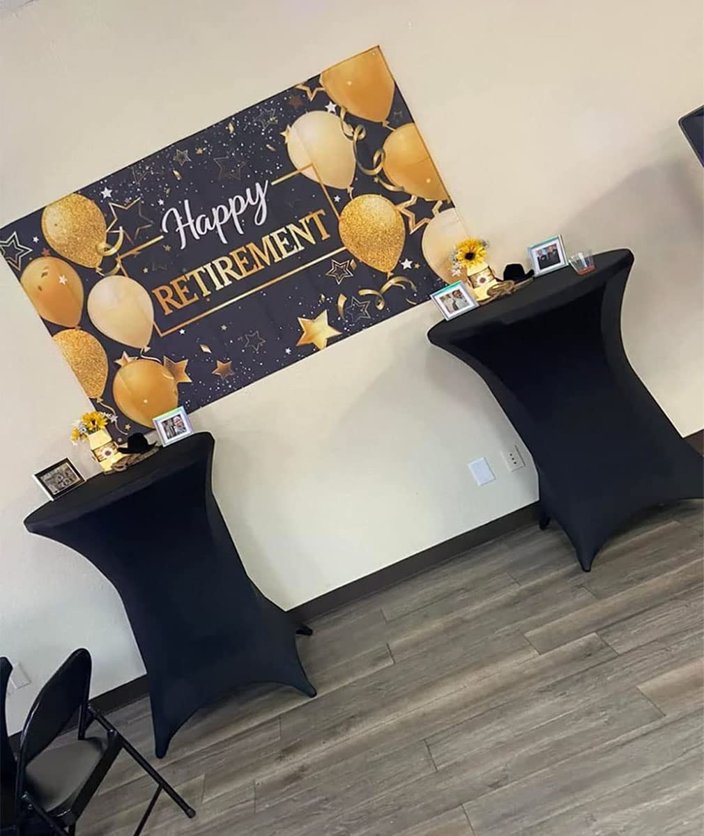 Tina's black cover in party setting, provides elegant backdrop for décor
