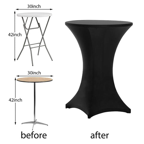 Tina's cover on a folding high-boy table, demonstrates easy, neat installation