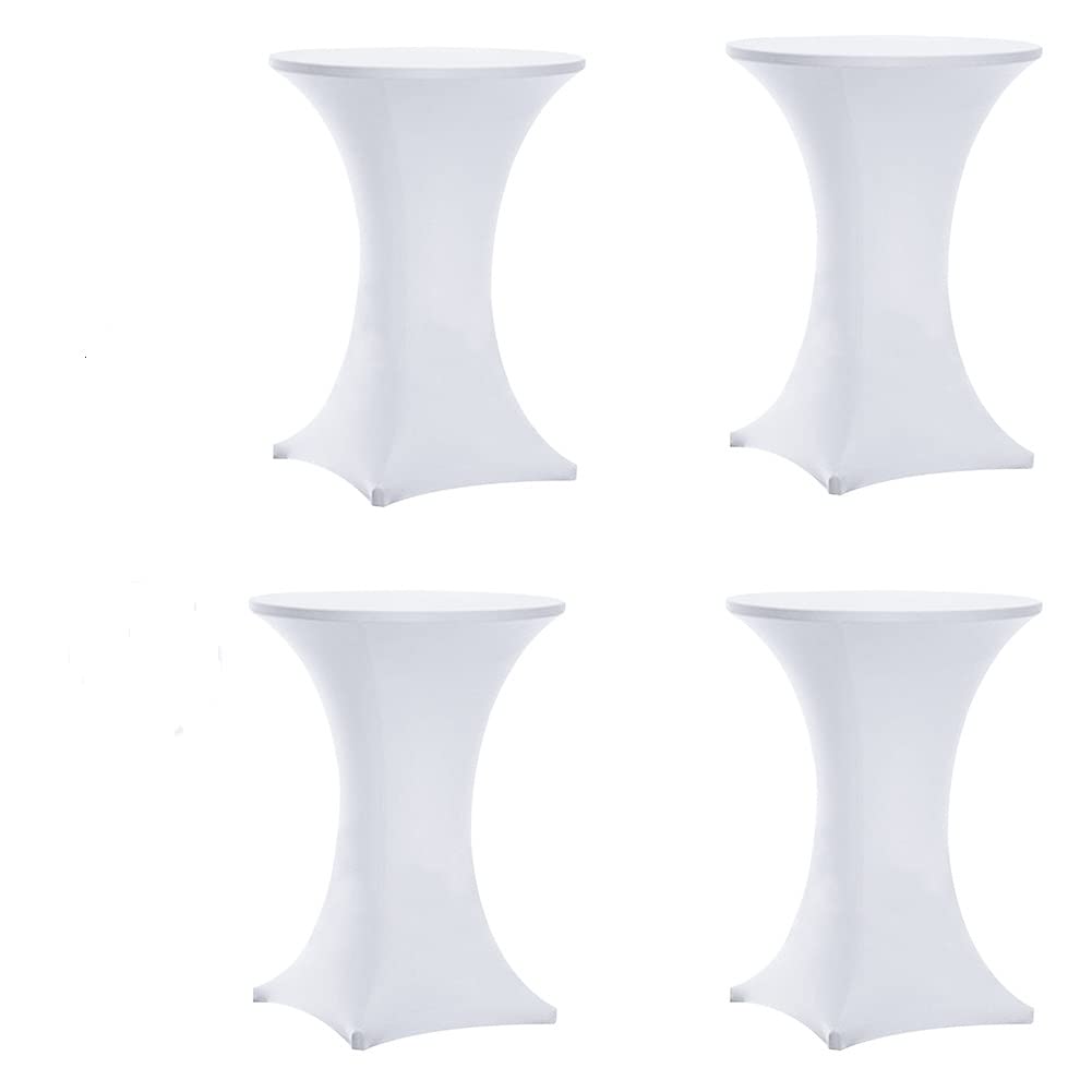 Tina's front view of fitted white cocktail cover gives a neat event-ready look