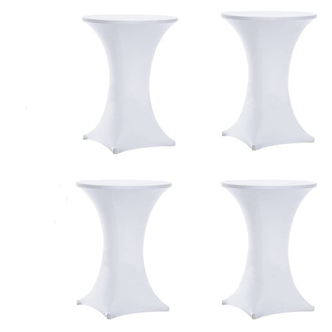 Tina's front view of fitted white cocktail cover gives a neat event-ready look