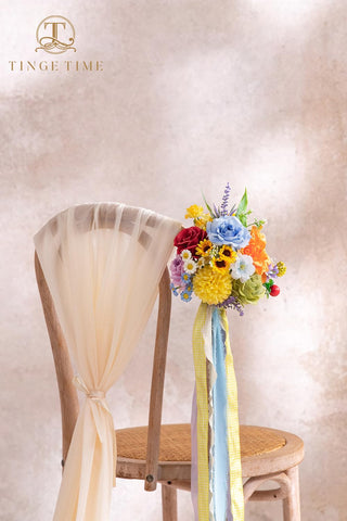 TINGE TIME assembled bouquet, reusable wedding bouquet alternative