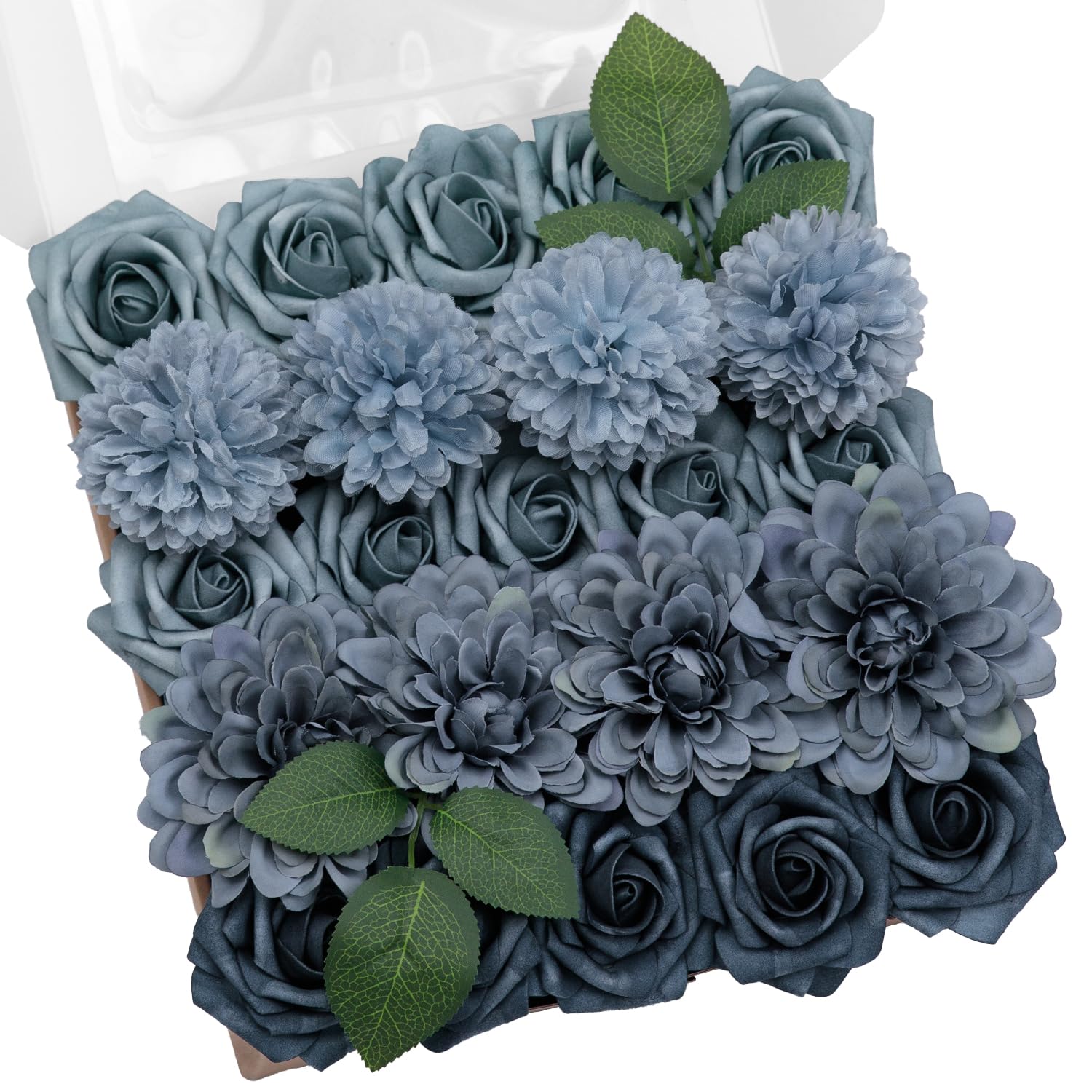 TINGE TIME front packaging showing dusty blue flower set and benefits