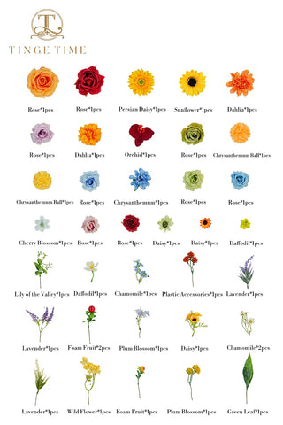 TINGE TIME flowers on dining table, instant colorful room refresh